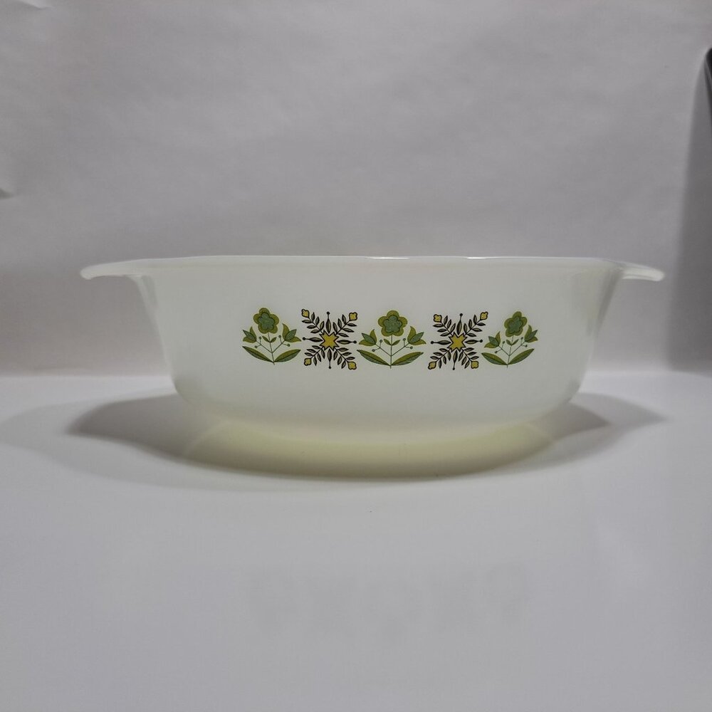 Anchor Hocking Fire King Meadow Green Casserole Dish 1 1/2 Qt 437